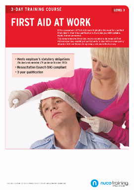 Level 3 Award First Aid at Work Course RQF